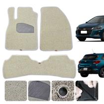 Tapete capacho automotivo Onix Hatch 2020 a 2023 para Linha Premium Sob Medida Cor Bege Sem odor Lindo