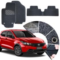 Tapete capacho automotivo para Fiat Argo 2024 2025 Original Lanzi Sem odor 3 pçs Traseiro Inteiriço sob medida Grafite