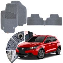 Tapete capacho automotivo para Fiat Novo Argo 2025 Cor Cinza Linha Premium Original Lanzi Sem odor Lindo
