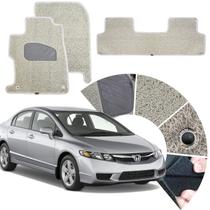 Tapete capacho automotivo para Honda Civic G8 Touriung Ex 2007 a 2012 Linha Premium Sob Medida Cor Bege Sem odor Lindo