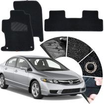 Tapete capacho automotivo para Honda Civic G9 2013 a 2016 Linha Premium Sob Medida Cor Preta Sem odor Lindo