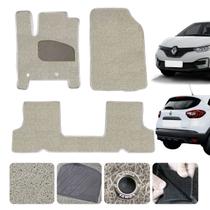 Tapete capacho automotivo para Nova Captur 2017 a 2024 Linha Premium Sob Medida Cor Bege Sem odor Lindo