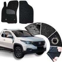 Tapete Capacho Automotivo para Nova Strada Cabine Simples 2020 a 2025 Linha Premium Sob Medida Personalizado Preto