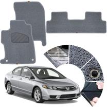 Tapete capacho automtivo para Honda CIvic G8 Touriung Ex 2007 a 2012 Linha Premium Sob Medida Cor Cinza Sem odor Lindo
