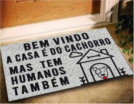 Tapete Capacho Bem Vindo A Casa Do Cachorro 60X40 Pet Dog Tapete Capacho Bem Vindo A Casa Do Cachorro 60X40 Pet Dog