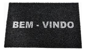 Tapete Capacho Bem Vindo Retangular Pvc Vinil Preto 40X60 Cm Tapete Capacho Bem Vindo Retangular Pvc Vinil Preto 40X60 Cm