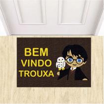 Tapete capacho bem vindo trouxa 60x40 cm fundo: marrom Tapete capacho bem vindo trouxa 60x40 cm fundo: marrom