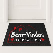 Tapete Capacho BEM VINDOS A NOSSA CASA 60x40 Entrada Apto
