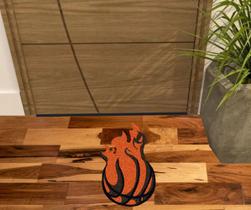 Tapete capacho bola de basket fogo, muito decorativo e resistênte.
