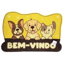 Tapete Capacho Cachorro, Bichinhos 38X58Cm Entrada Divertida