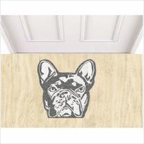 Tapete capacho cachorro bulldog frances no formato.