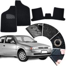 Tapete capacho carro Gol G6 Trendline Comfortline Highline Preto 3 pçs 12mm Linha Premium