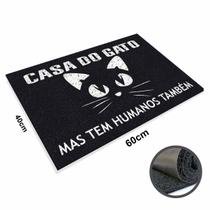 Tapete Capacho Casa do Gato 60x40 Entrad Decorativo Pet Cat