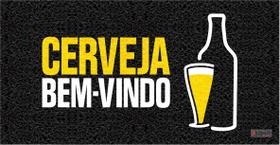 Tapete Capacho Cerveja Bem-Vindo 62X32