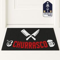 Tapete Capacho Churrasco 80x40cm Churrasqueira Gourmet Pai