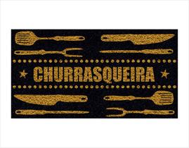 Tapete Capacho Churrasqueira 75x40 - Preto
