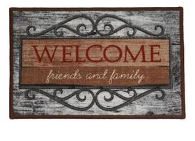 Tapete Capacho CleanKasa Entrada 60X40cm Kapazi Welcome Friends And Family Tapete Capacho CleanKasa Entrada 60X40cm Kapazi Welcome Friends And Family