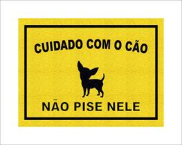Tapete Capacho Cuidado Com O Cão Não Pise Nele