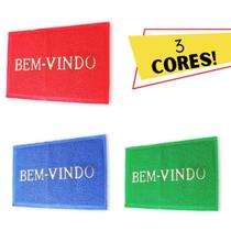 Tapete Capacho de Entrada Bem Vindo Antiderrapante PVC Cores