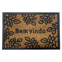 Tapete Capacho de Entrada Bem-Vindo de Borracha e Fibra de Côco 40x60cm - Clink