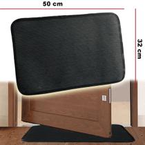 Tapete capacho de entrada limpa pé de entrada emborracado ecologico 50 x 32 cm preto