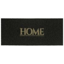 Tapete Capacho de Entrada Premium 30cm x 70cm Modelos Kapazi Cor:Home Preto