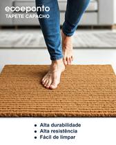 Tapete capacho de fibra de coco - 80 x 40 cm