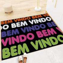 Tapete Capacho de Porta Entrada Casa Decorativo Divertido Gratidão Bem Vindo