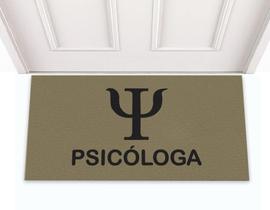 Tapete Capacho de Porta Entrada Decorativo Divertido Consultório Psicológico Psicóloga 60x30