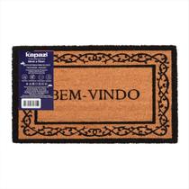 Tapete Capacho de Porta Fibra de Coco Grande Antiderrapante Entrada 75x50cm