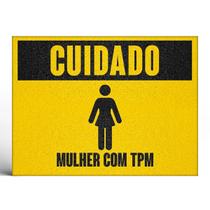 Tapete Capacho Decorativo Cuidado Mulher com TPM Tapete Capacho Decorativo Cuidado Mulher com TPM