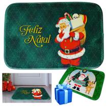 Tapete Capacho Decorativo De Porta Para Natal Barato Papai Noel Verde Tapete Capacho Decorativo De Porta Para Natal Barato Papai Noel Verde