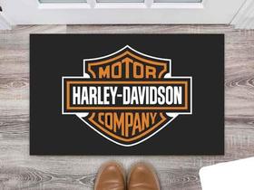 Tapete Capacho Decorativo Entrada Porta Sala Harley Davidson