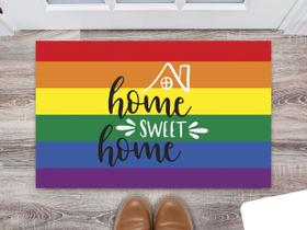 Tapete Capacho Decorativo Entrada Porta Sala Home Sweet Home Colorido Tapete Capacho Decorativo Entrada Porta Sala Home Sweet Home Colorido
