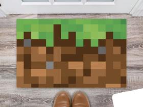 Tapete Capacho Decorativo Entrada Porta Sala Minecraft - Deluzz