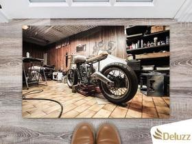 Tapete Capacho Decorativo Entrada Porta Sala Oficina de Moto