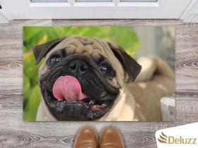 Tapete Capacho Decorativo Entrada Porta Sala Pug Tapete Capacho Decorativo Entrada Porta Sala Pug