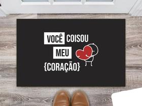 Tapete Capacho Decorativo Entrada Porta Sala Você coisou meu Coração