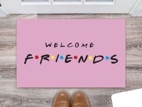 Tapete Capacho Decorativo Entrada Porta Sala Welcome F.R.I.E.N.D.S Colorido