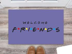 Tapete Capacho Decorativo Entrada Porta Sala Welcome F.R.I.E.N.D.S Colorido