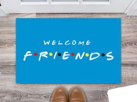 Tapete Capacho Decorativo Entrada Porta Sala Welcome F.R.I.E.N.D.S Colorido
