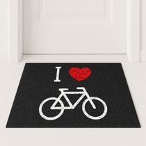 Tapete Capacho Decorativo I Love Bike 60x40 Entrada Porta Tapete Capacho Decorativo I Love Bike 60x40 Entrada Porta