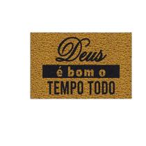 Tapete Capacho Deus É Bom 60X40 Fé Senhor Casa Entrada Apto