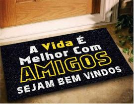 Tapete Capacho Divertido Amigos Bem Vindo 60X40 Entrada Casa Tapete Capacho Divertido Amigos Bem Vindo 60X40 Entrada Casa
