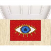 Tapete Capacho Divertido Olho Grego Proteção 60X40 cm Portas