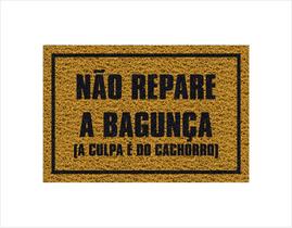 Tapete Capacho Emborrachado Personalizado Pet Cachorro 60x40 - Ouro