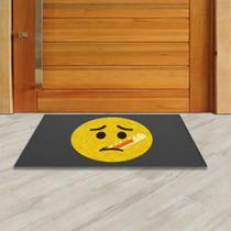 Tapete Capacho Emoji Doente 60x40cm