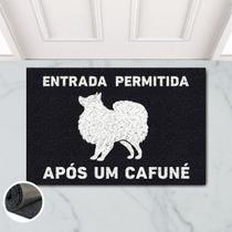 Tapete Capacho Entrada Cafuné Spitz Lulu 60x40 Cachorro Pet