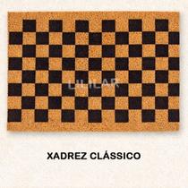 Tapete Capacho Entrada Vinílico PVC Base Emborrachada Antiderrapante Durável Lavável COR:XADREZ CLÁSSICO