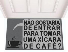 Tapete Capacho Entrar Para Tomar Uma Xicara De Café